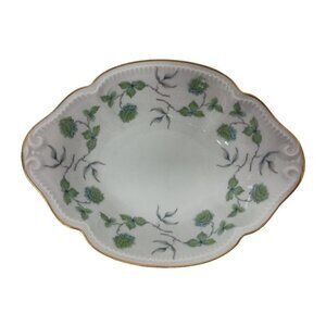 Vintage Royal Limoges France Veronese Small Oval Vegetable Bowl Porcelain Floral